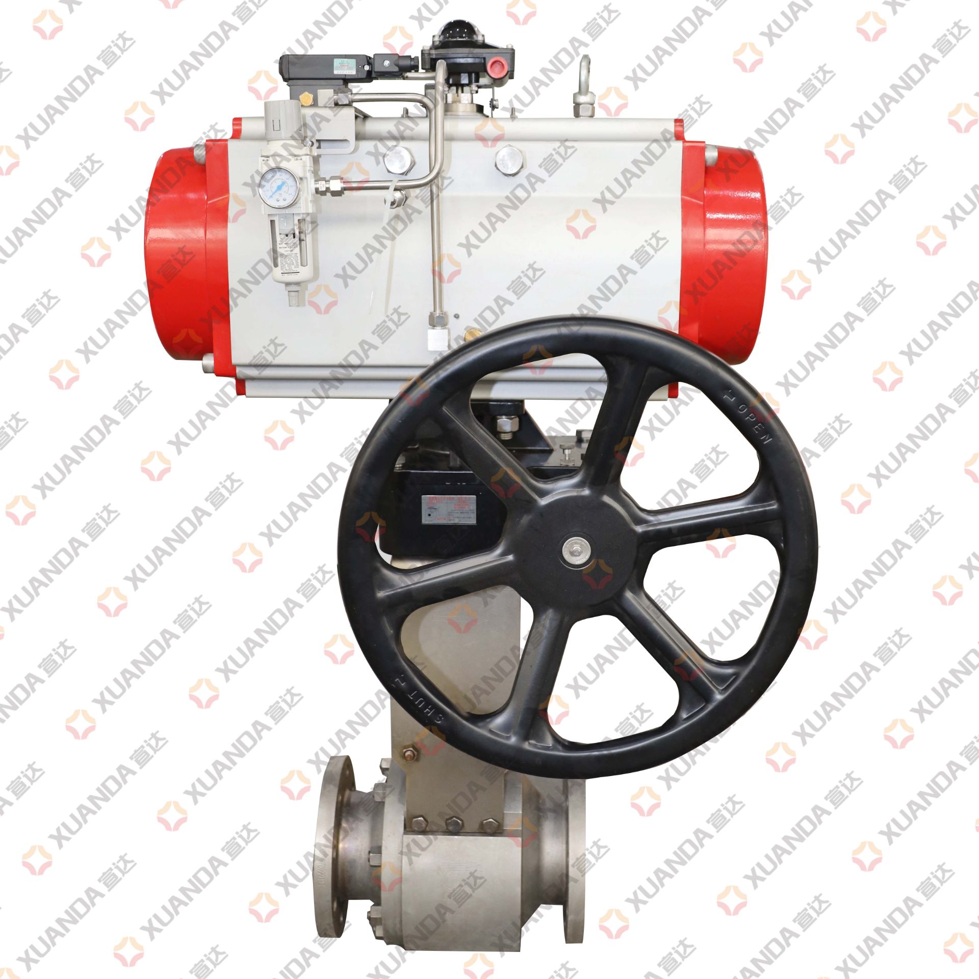 DN100气动高温球阀